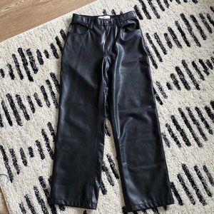Abercrombie & Fitch vegan leather jeans
